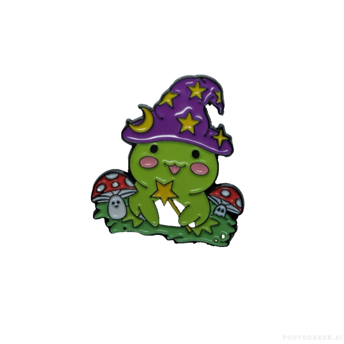 Frog Mushroom Pin Badge