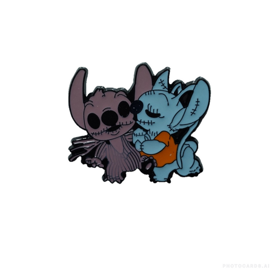 Stitch Angel Jack Sally Enamel Pin Badge