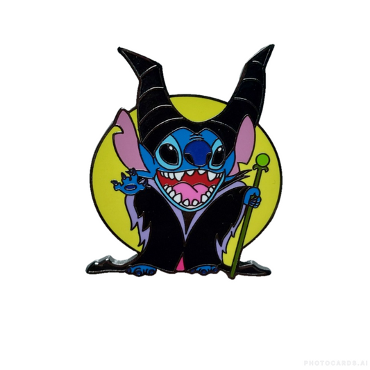 Stitch Maleficent Enamel Pin Badge