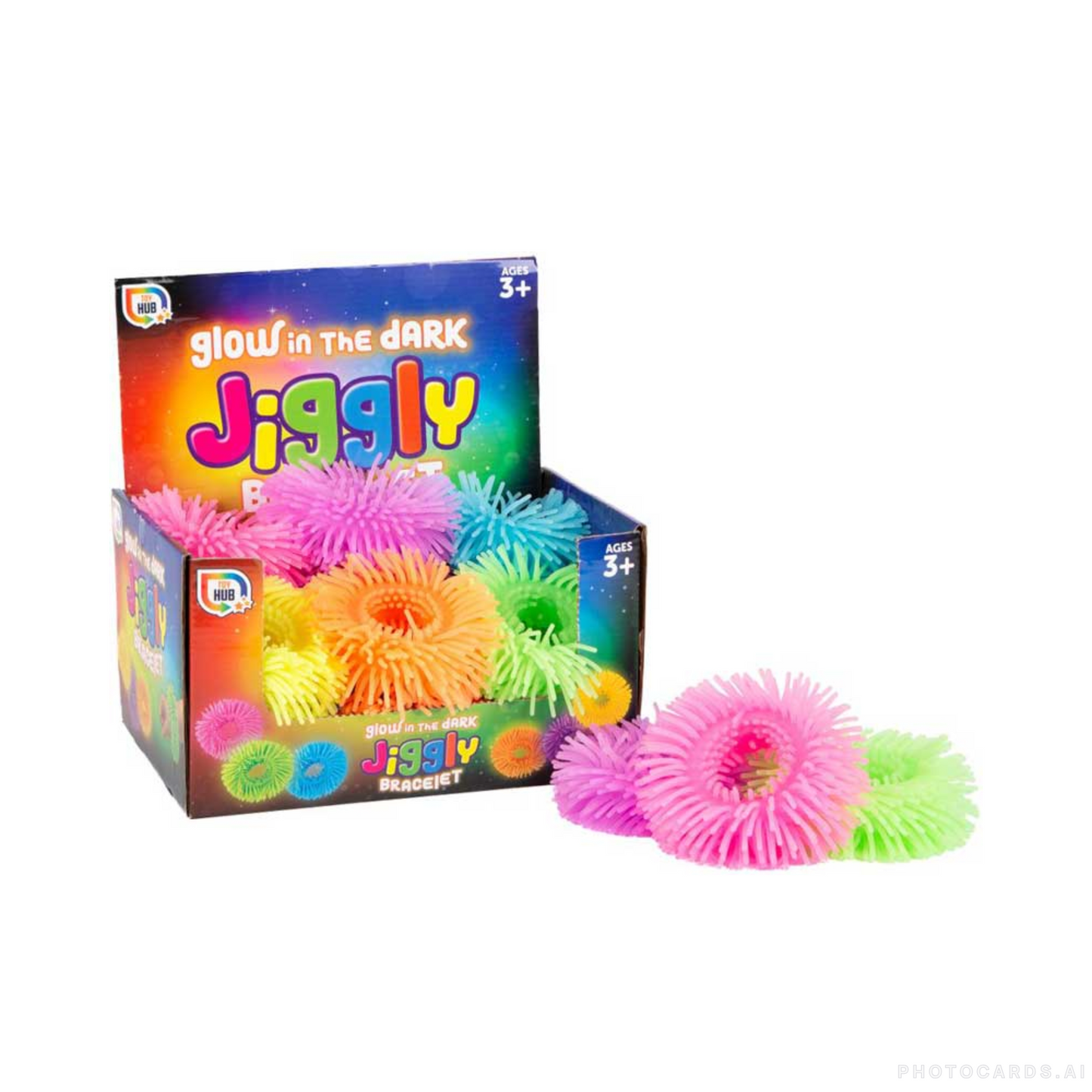 Jiggly Bracelet Glow In The Dark Assorted